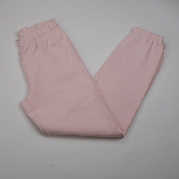 ARITZIA TNA CRYSTAL PINK COZY FLEECE MID-RISE BOYFRIEND BASIC SWEATPANTS - Picture 1 of 12